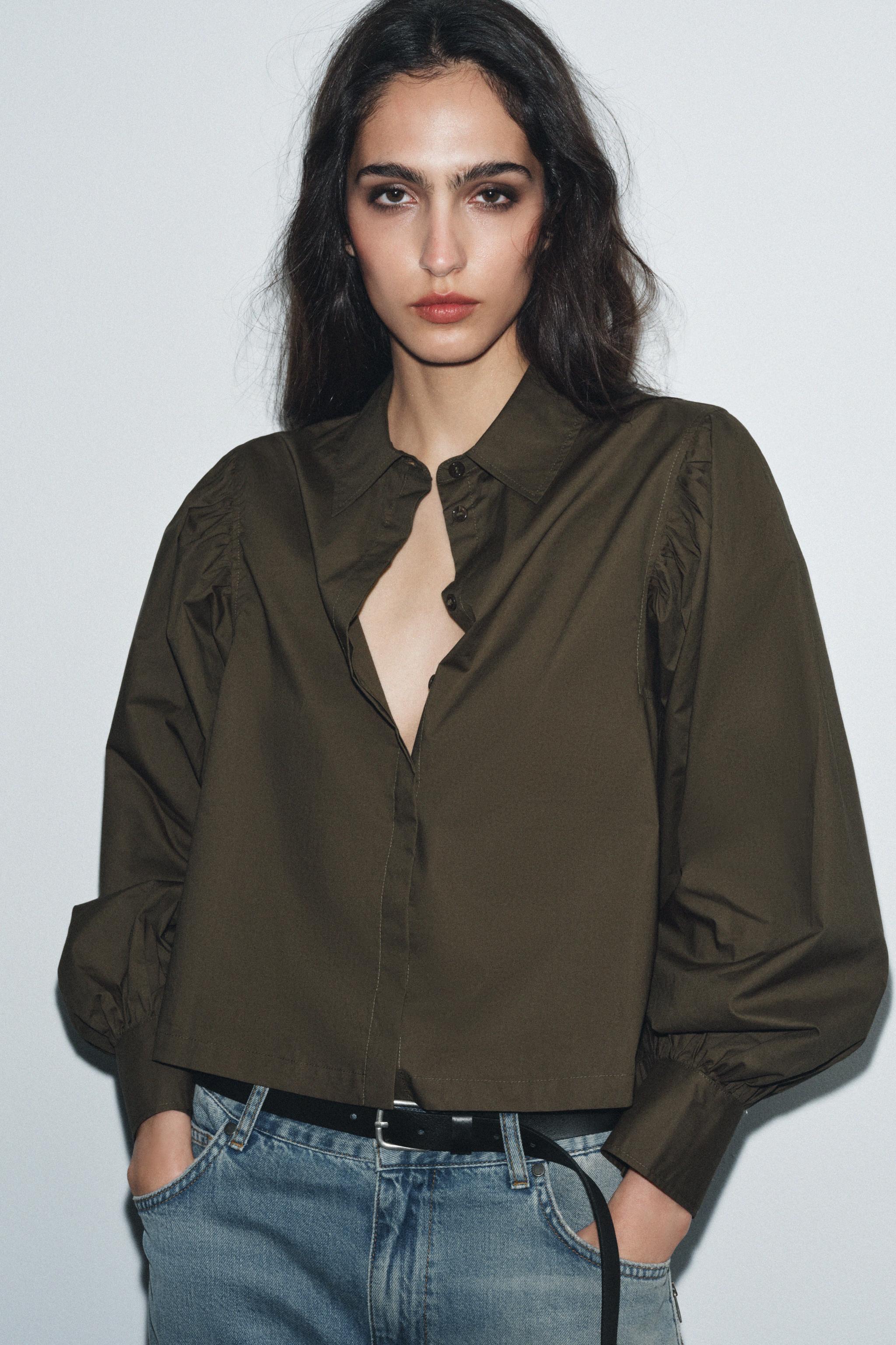 ZW COLLECTION PUFF SLEEVE POPLIN SHIRT